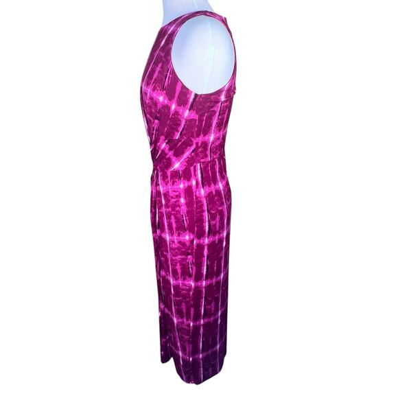 INC “Ibiza” Dye Pink Tie-Dye Print Sleeveless Stretchy Maxi Dress Small NWT - Picture 6 of 11